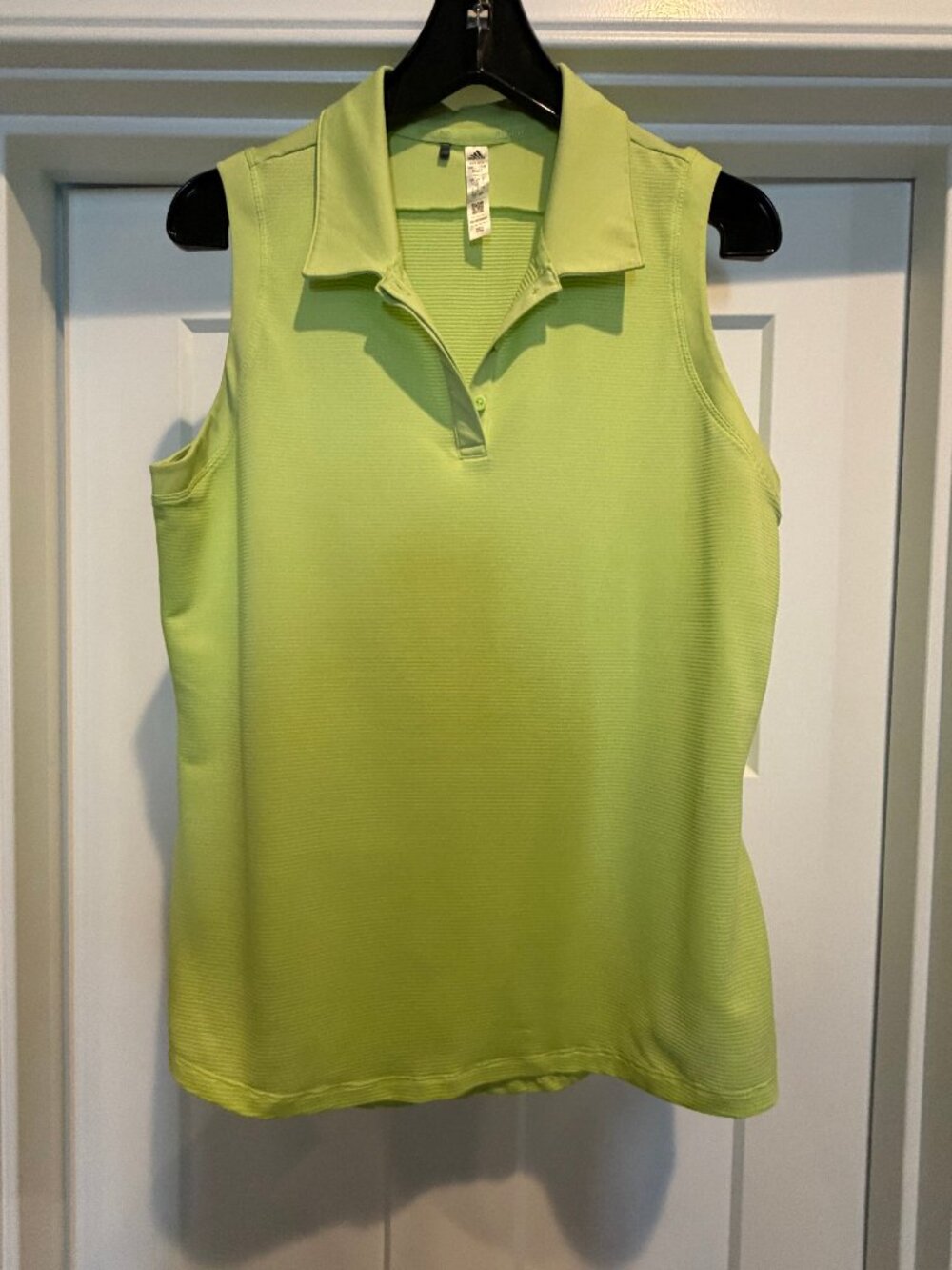 ADIDAS, GOLF SIZE LARGE, BRITE GREEN TANK TOP